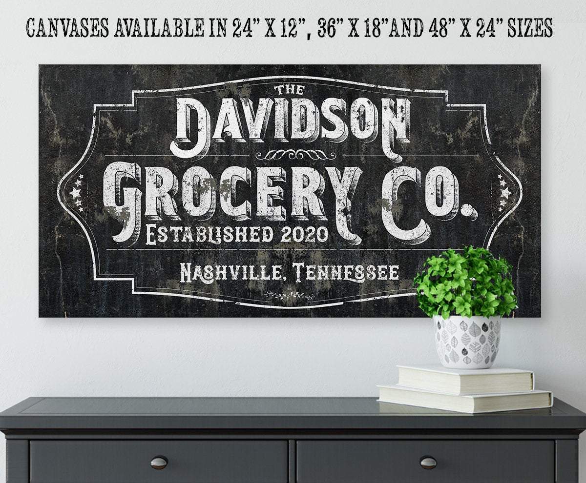Personalized - Grocery Co - Canvas