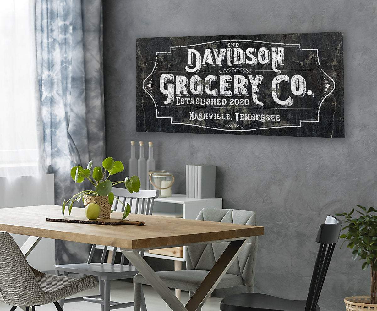 Personalized - Grocery Co - Canvas