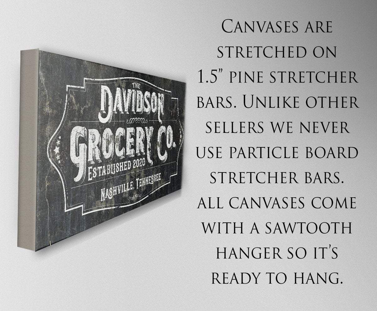 Personalized - Grocery Co - Canvas