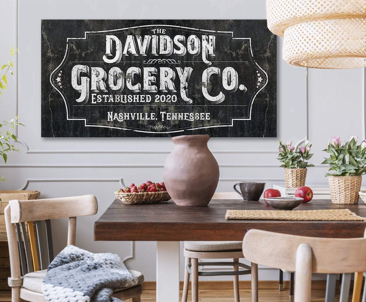 Personalized - Grocery Co - Canvas
