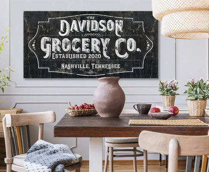 Personalized - Grocery Co - Canvas