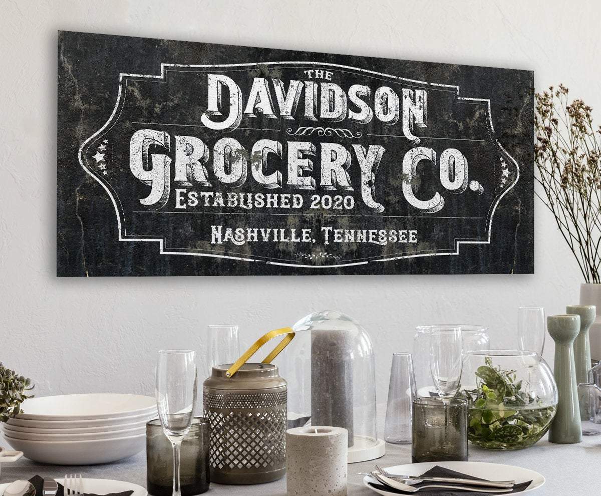 Personalized - Grocery Co - Canvas