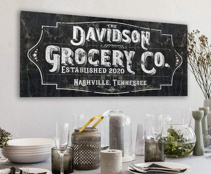 Personalized - Grocery Co - Canvas