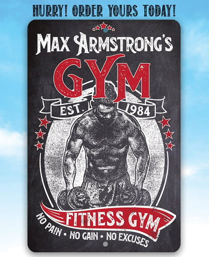 Personalized - Gym - Metal Sign