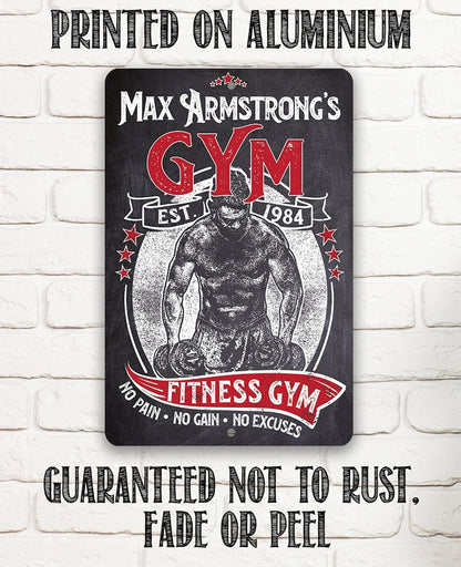 Personalized - Gym - Metal Sign