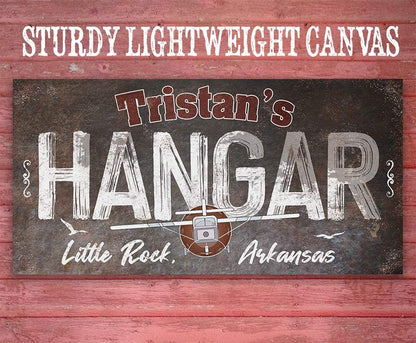 Personalized - Hangar Airplane - Canvas