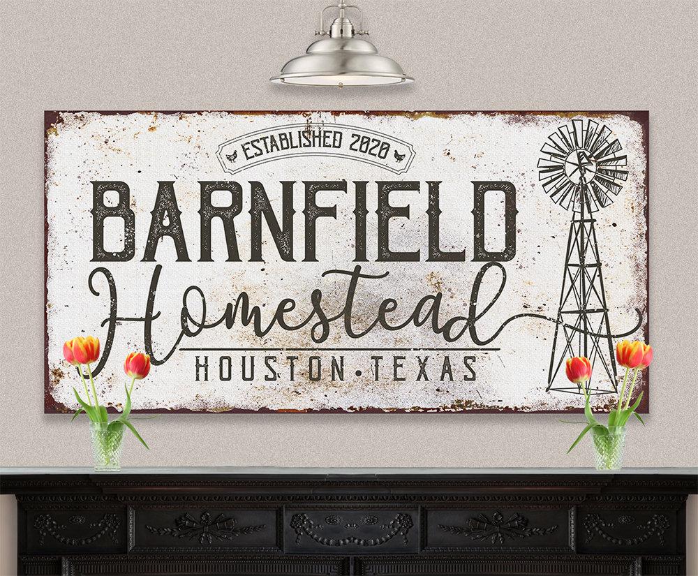 Personalized - Homestead Windmill - Canvas