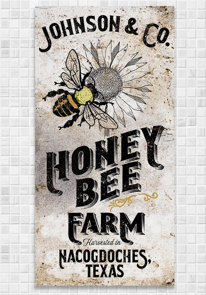 Personalized - Honey Bee Farm - Canvas