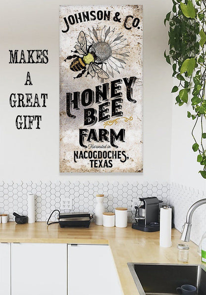 Personalized - Honey Bee Farm - Canvas
