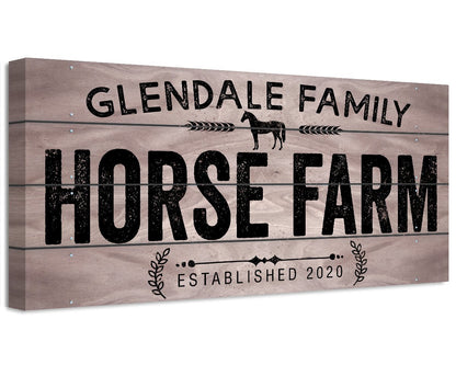 Personalized - Horse Farm - Canvas