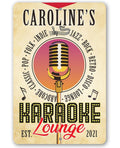 Personalized - Karaoke Lounge - Metal Sign