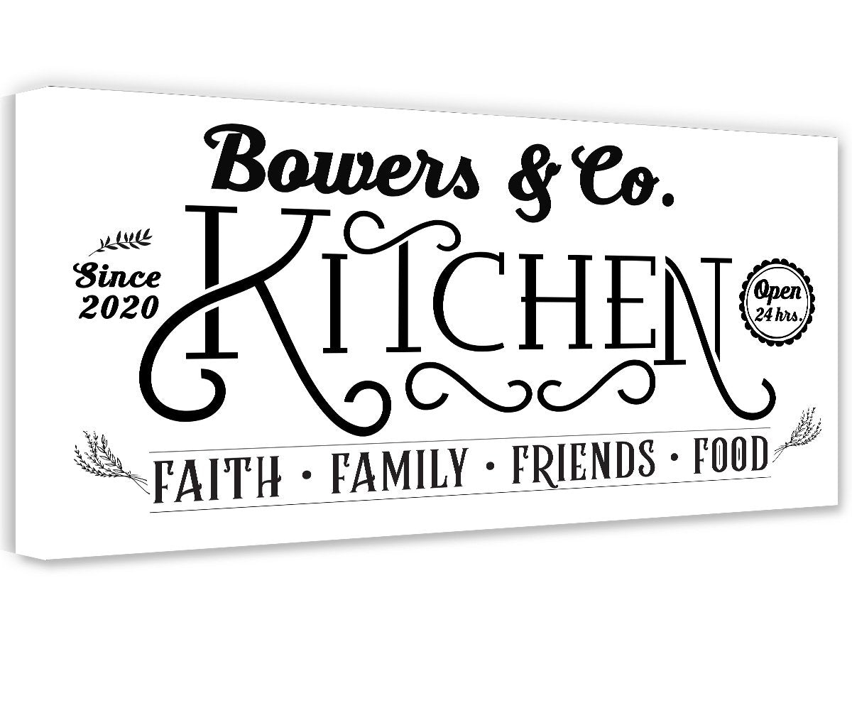 Personalized - Kitchen Faith Family - Canvas