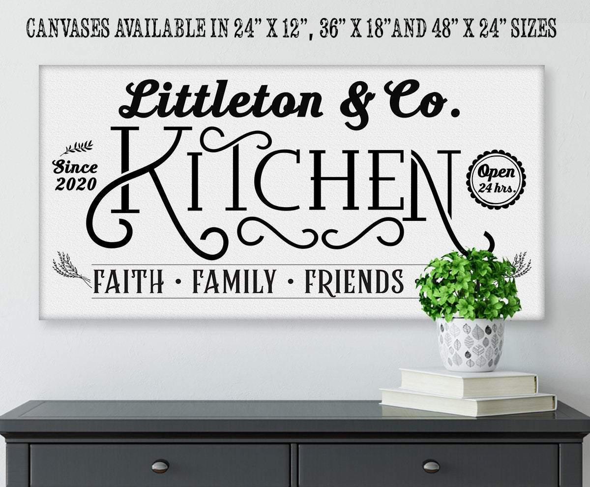 Personalized - Kitchen Faith Family - Canvas