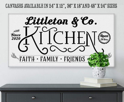 Personalized - Kitchen Faith Family - Canvas