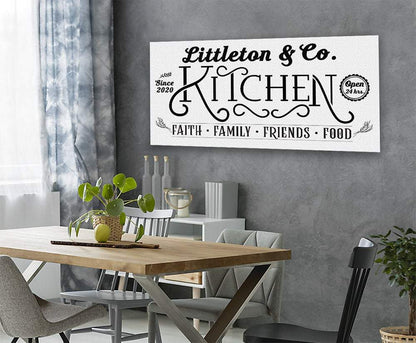 Personalized - Kitchen Faith Family - Canvas