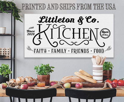 Personalized - Kitchen Faith Family - Canvas