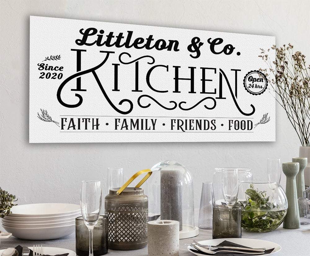 Personalized - Kitchen Faith Family - Canvas