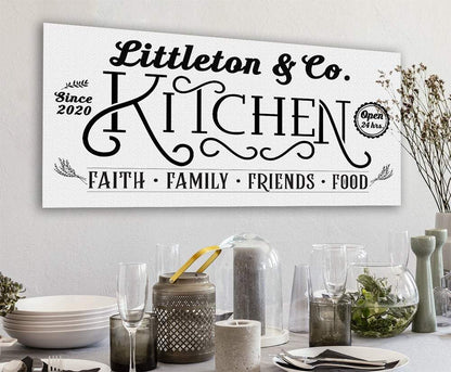 Personalized - Kitchen Faith Family - Canvas