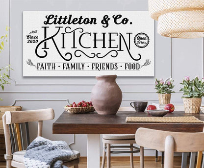 Personalized - Kitchen Faith Family - Canvas