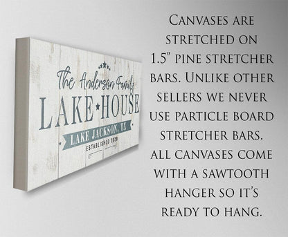 Personalized - Lake House - Canvas
