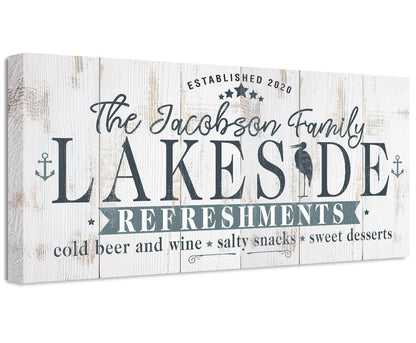 Personalized - Lakeside Refreshments - Canvas