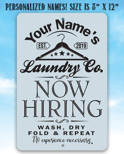Personalized - Laundry - Metal Sign