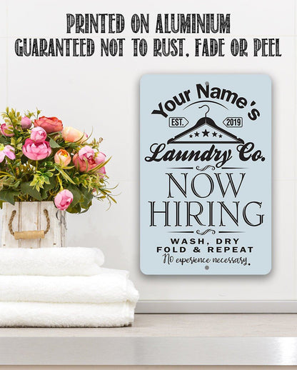 Personalized - Laundry - Metal Sign