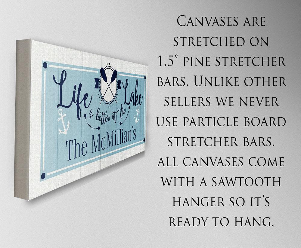 Personalized - Life is Better  At The Lake - Canvas