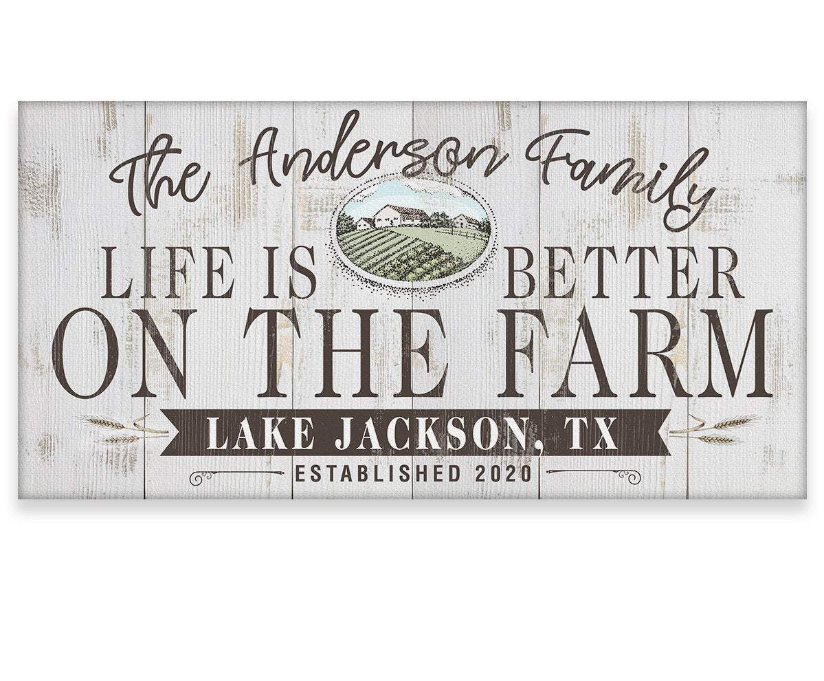 Personalized - Life Is Better On The Farm - Canvas