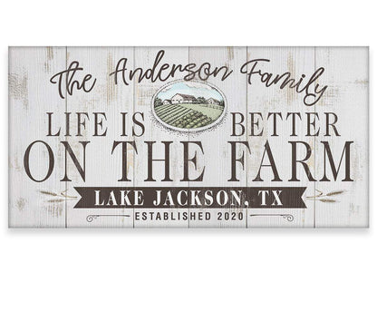 Personalized - Life Is Better On The Farm - Canvas