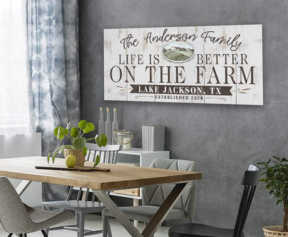 Personalized - Life Is Better On The Farm - Canvas