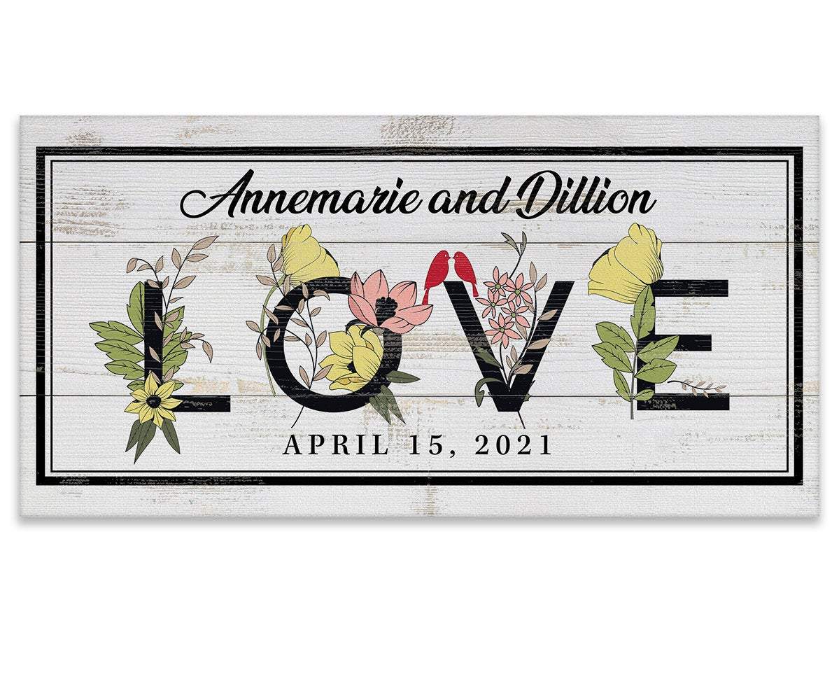 Personalized - Love Botanicals - Canvas