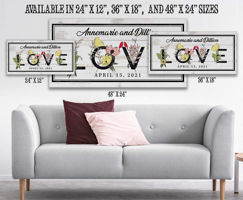 Personalized - Love Botanicals - Canvas