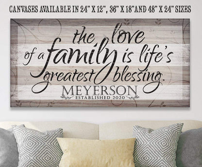 Personalized - Love Of A Family - Canvas