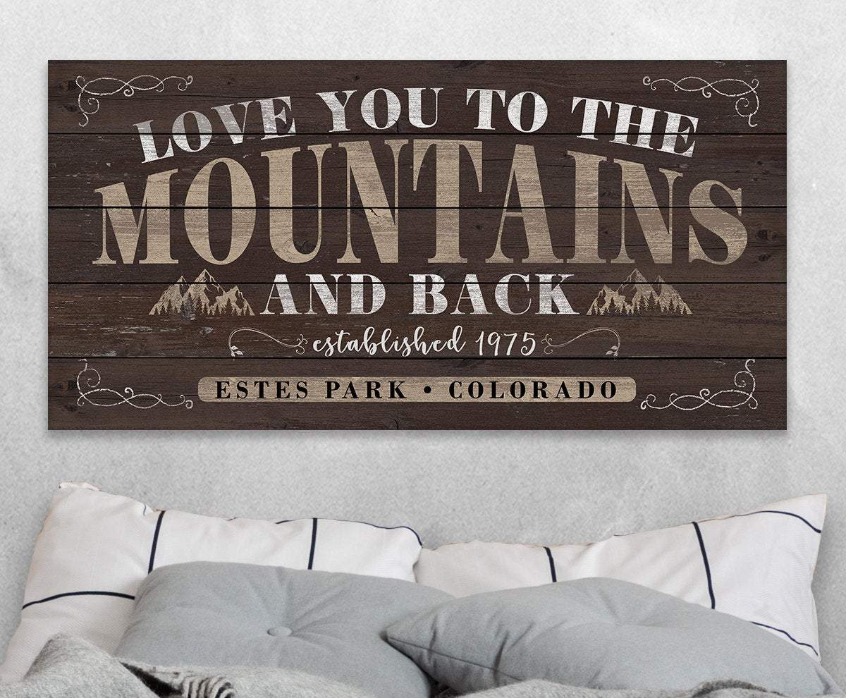 Personalized - Love You To The Mountains - Canvas