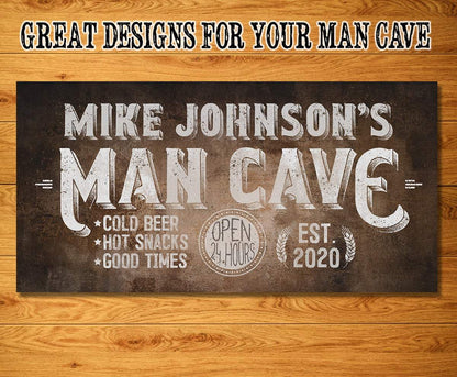 Personalized - Man Cave - Canvas