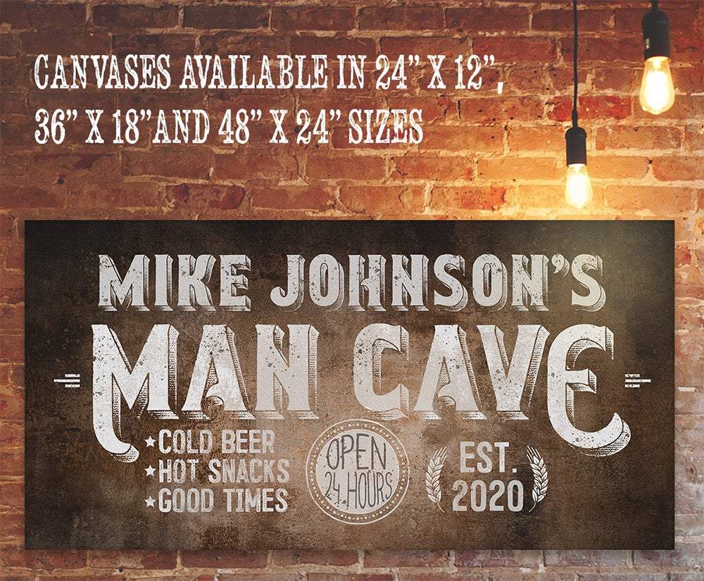 Personalized - Man Cave - Canvas