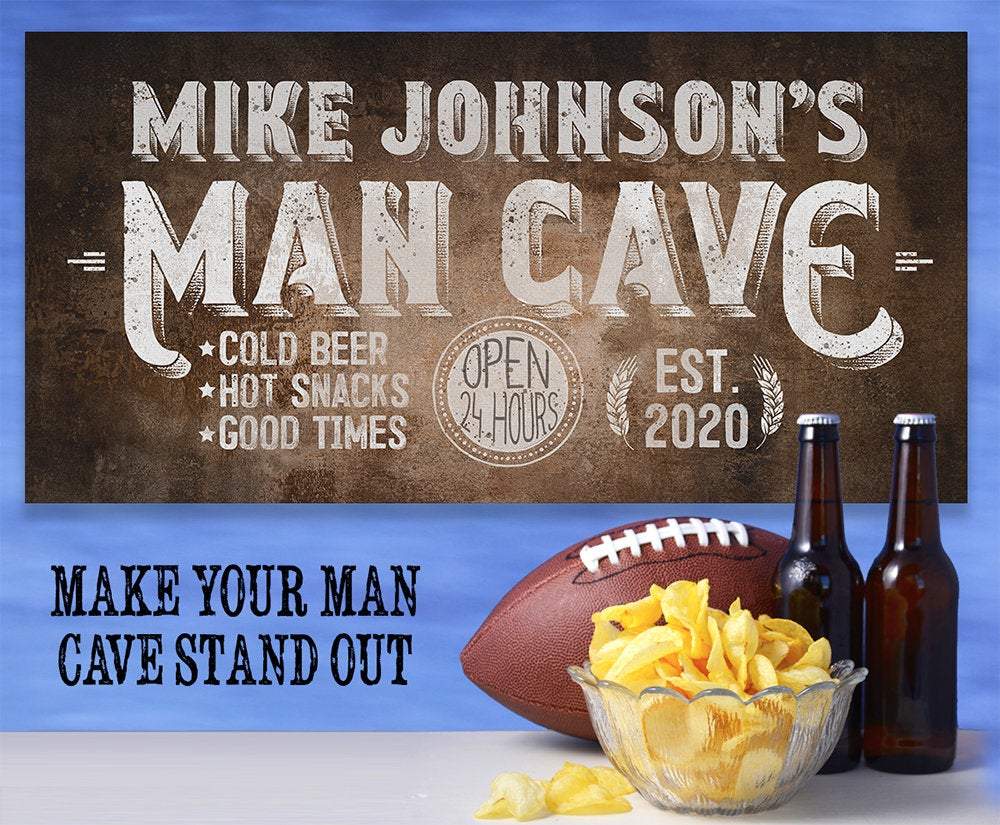 Personalized - Man Cave - Canvas