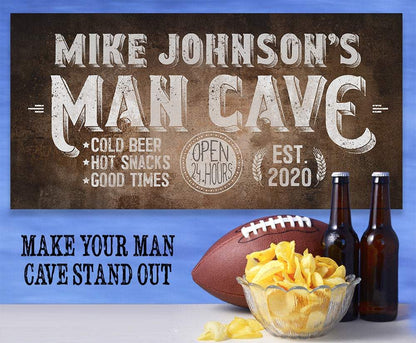Personalized - Man Cave - Canvas