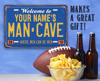 Personalized - Man Cave License Plate - Metal Sign