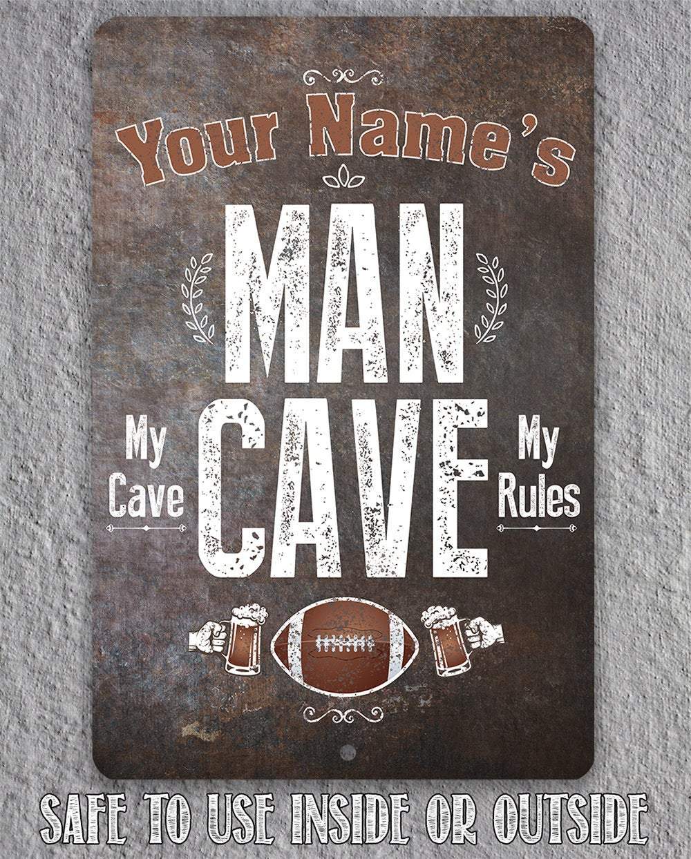 Personalized - Man Cave - Metal Sign