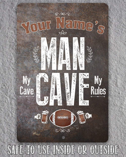 Personalized - Man Cave - Metal Sign
