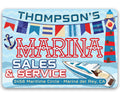 Personalized - Marina Sales and Service - Metal Sign
