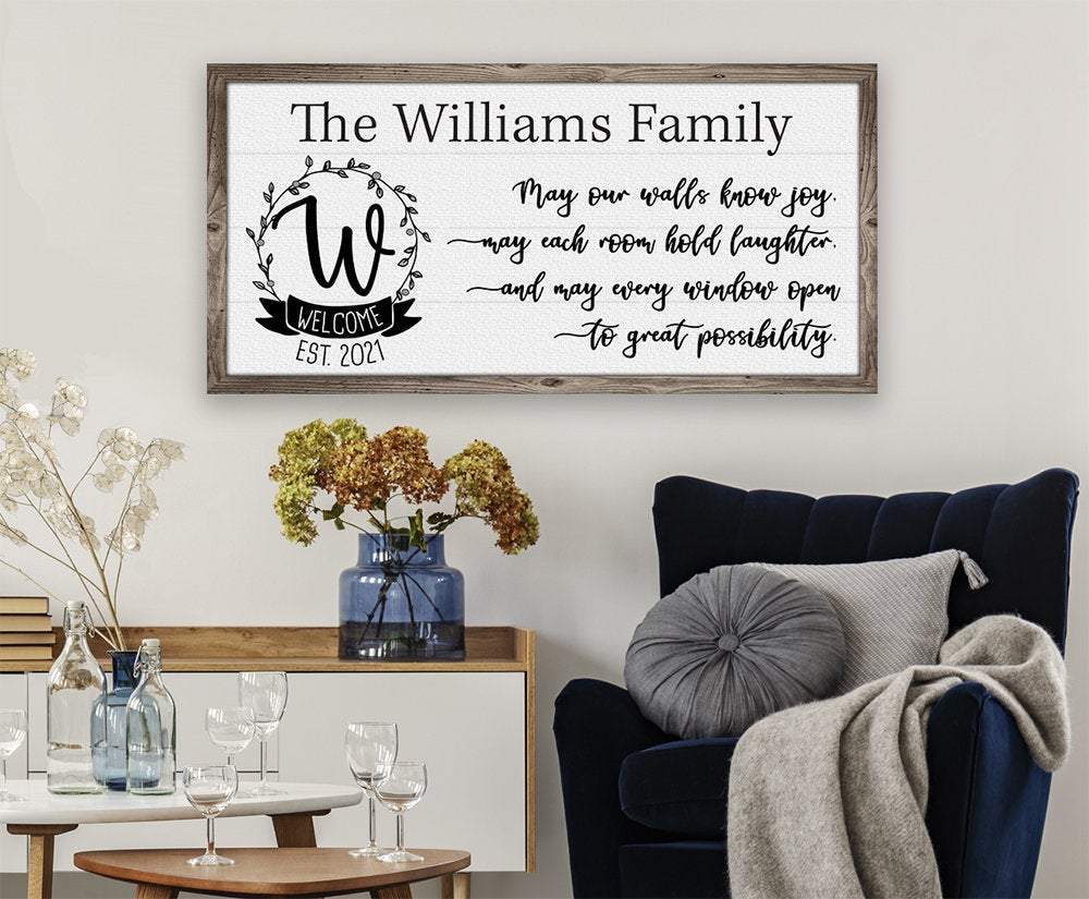 Personalized - May Our Walls Know Joy - Canvas
