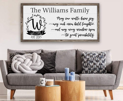 Personalized - May Our Walls Know Joy - Canvas