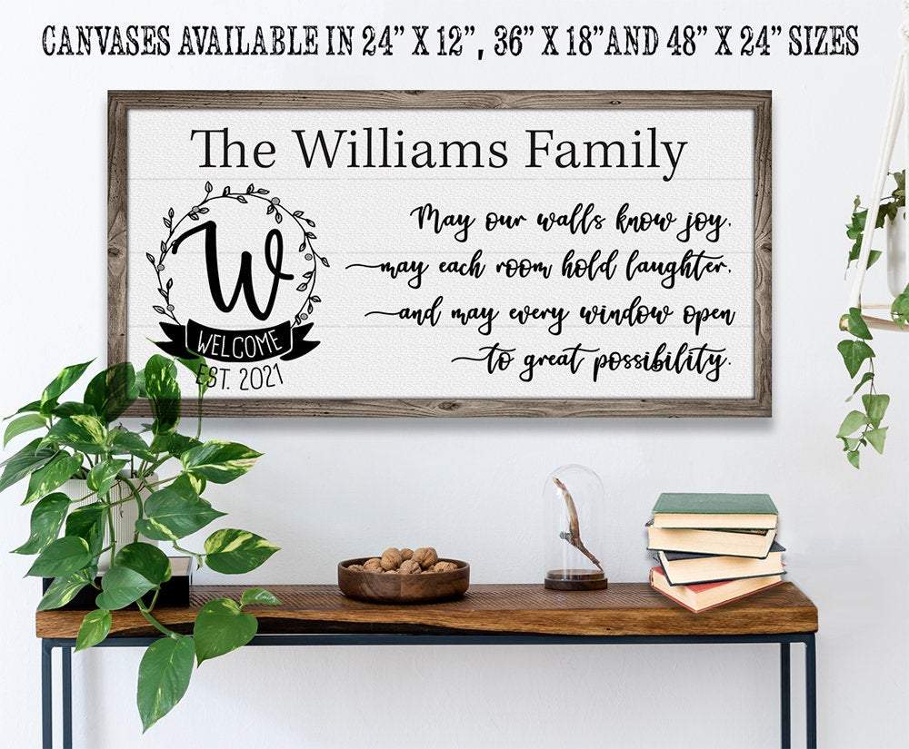 Personalized - May Our Walls Know Joy - Canvas