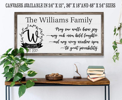 Personalized - May Our Walls Know Joy - Canvas
