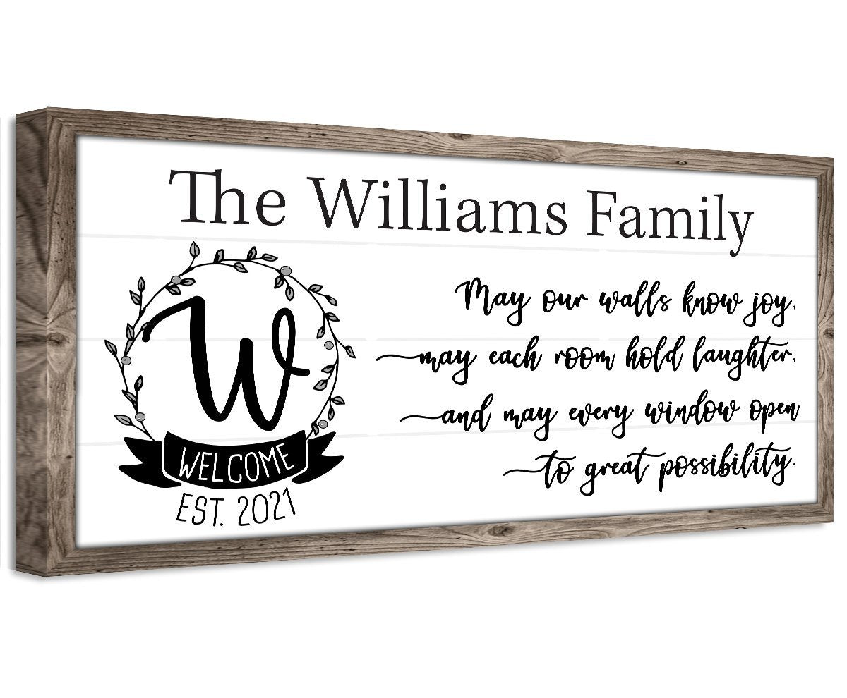 Personalized - May Our Walls Know Joy - Canvas