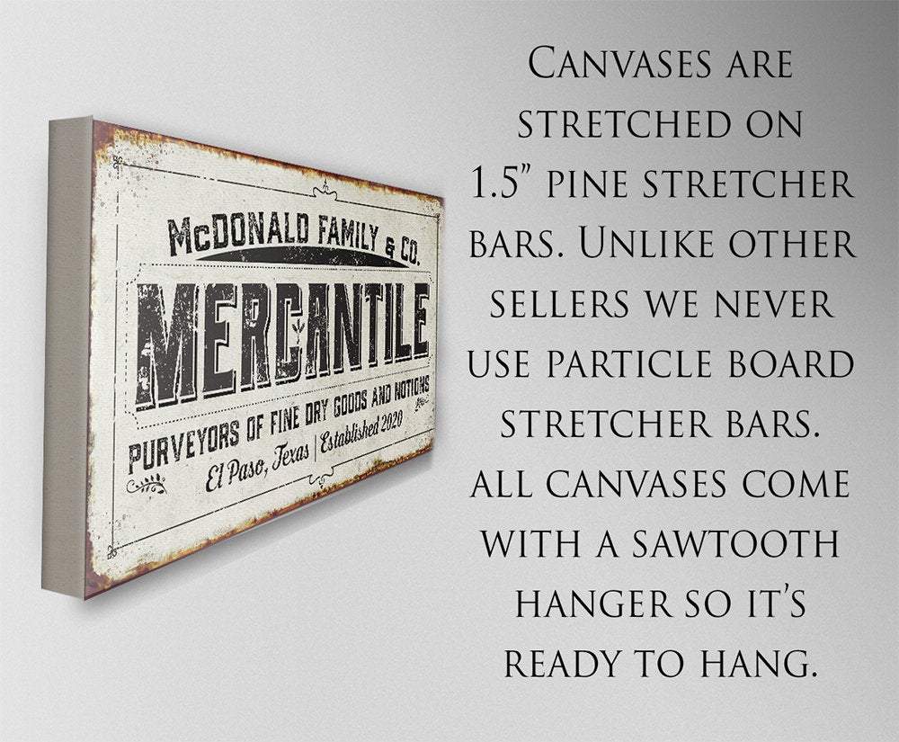 Personalized - Mercantile - Canvas