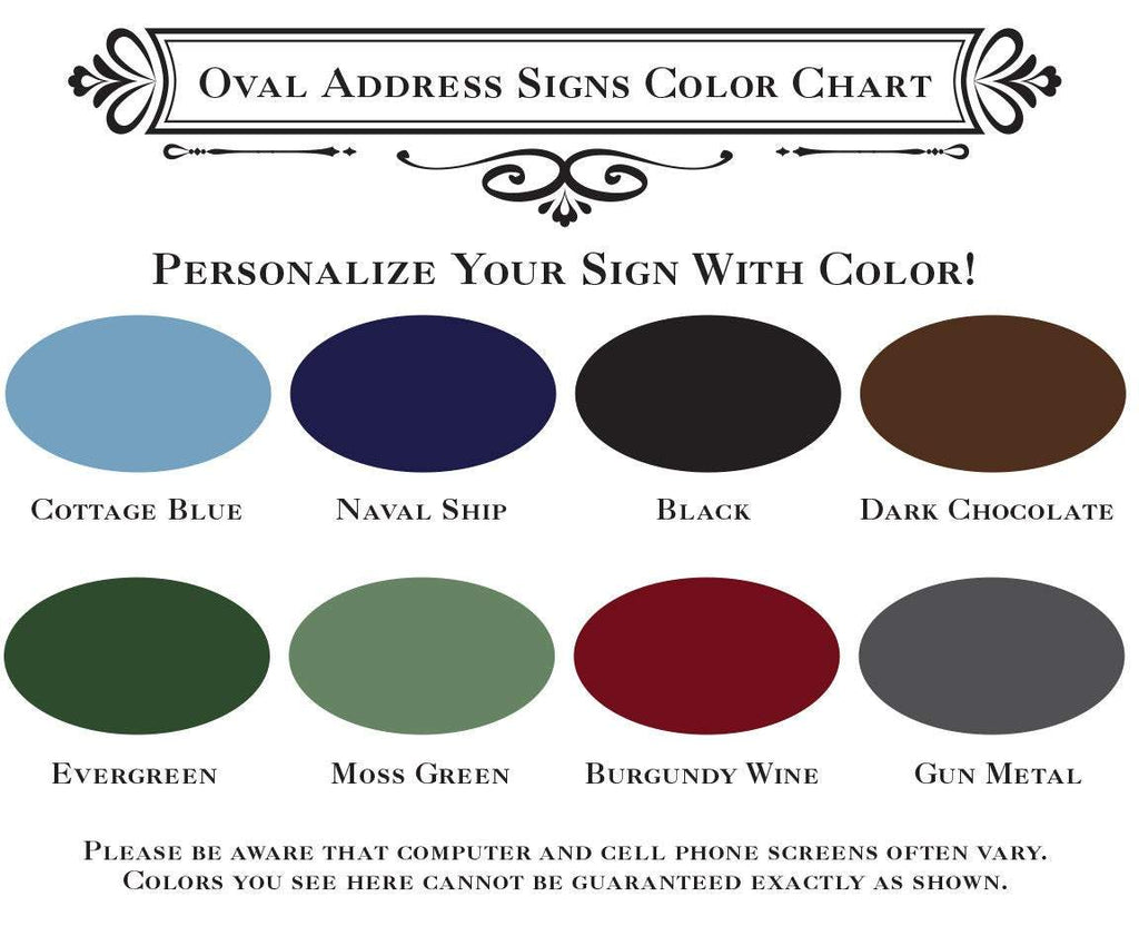 Personalized - Address Plaque - Oval - Metal Sign
